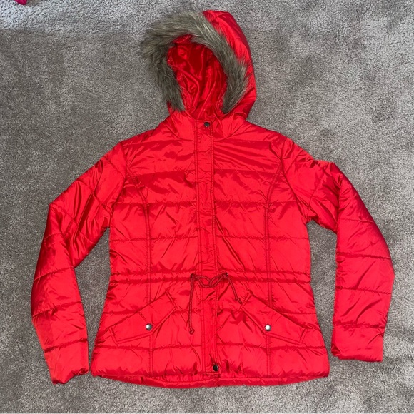 Arizona Jeans Puffer Coat Yellow & Red Duo XL - Picture 9 of 9